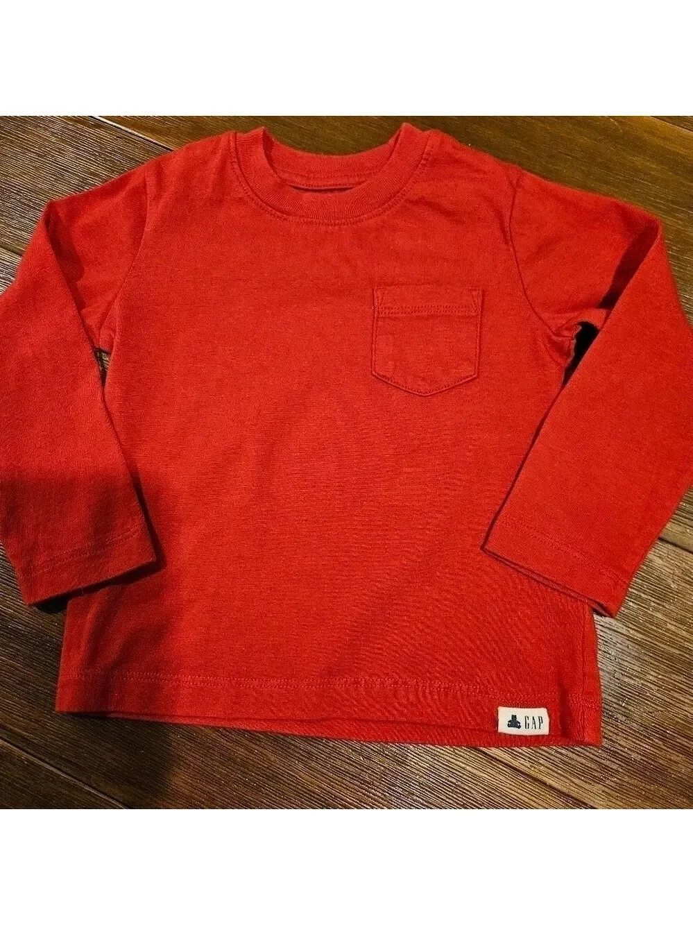 CLEARANCE! GAP KID'S RED SOFT KNIT LONG SLEEVED T-SHIRT SIZE 2T
